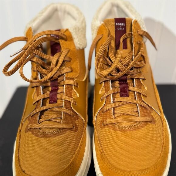 Sorel x Calia ONA 503 Mid Cozy Womens 7 Canyon Gold Waterproof Sneaker Boots NIB - Picture 5 of 9